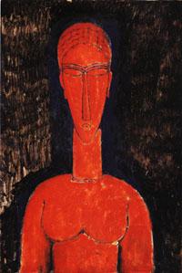 Amedeo Modigliani Red Bust